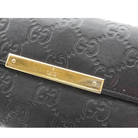 Gucci Double Hook Long Wallet Black Leather Crocodile - Picture 6 of 8